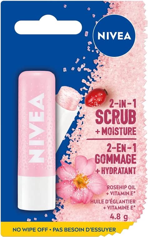 Nivea 2 In 1 Moisturizing Lip Scrub 48g Exfoliating And Enriched With Rosehip Oil Amazonca