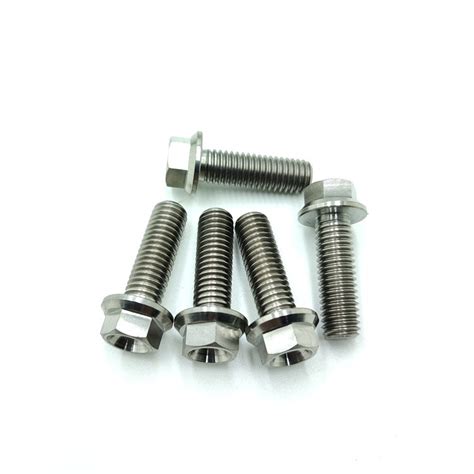 DIN 6921 M5 M6 M8 M10 Gr5 Titanium Flange Bolt For Motorcycle China