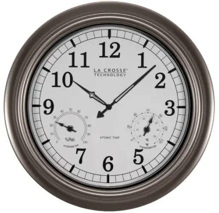 La Crosse Technology Inch Outdoor Atomic Wall Clock User Manual