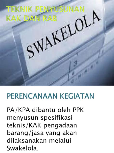 Swakelola Kak Dan Rab Pdf