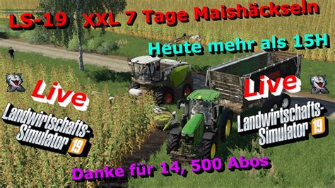 LS19 XXL Maishäckseln 7 Tage mit Claas Jaguar 870 Claas Xerion 3800