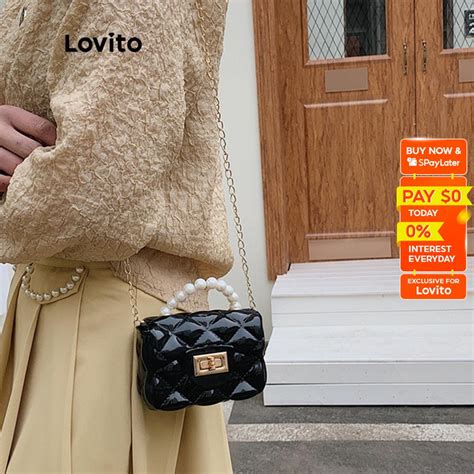 Lovito Casual Plain Pearls Small Shoulder Bags For Women LNA13020