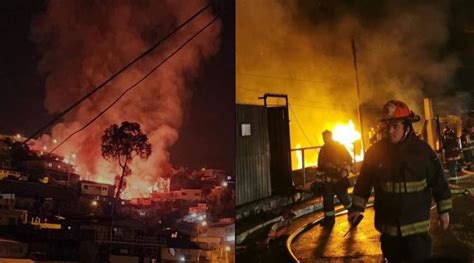 Valparaíso Incendio Destruyó Diez Casas Y Dejó A 20 Personas Damnificadas