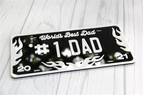 Number Dad Decorative License Plate Gift For Dad Christmas Etsy