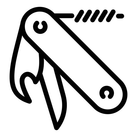 Penknife Icon Outline Style 14317927 Vector Art At Vecteezy