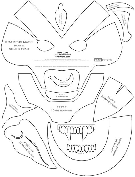 Printable Foam Armor Templates