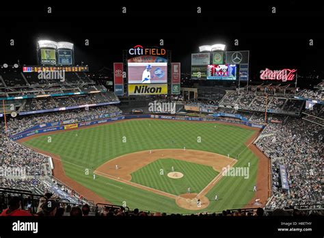 Night time view of Citi Field, the home stadium of the MLB New York ...
