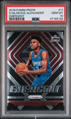 2018 PANINI PRIZM EMERGENT 11 SHAI GILGEOUS ALEXANDER ROOKIE RC PSA 10