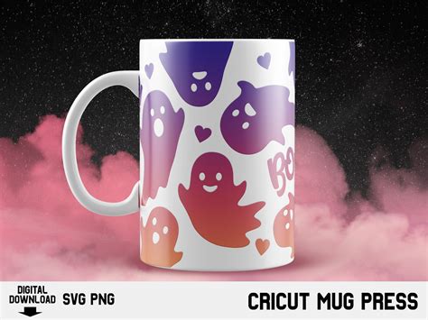 Cricut Mug Press Svg Design For Infusible Ink Sheet Cute Ghost Svg