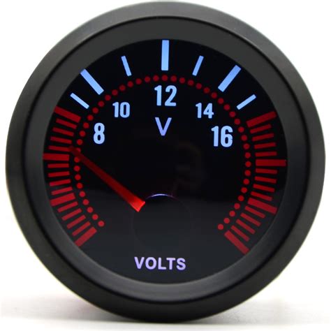 Mm Universal Smoke Lens Voltmeter White Led V Voltage Gauge