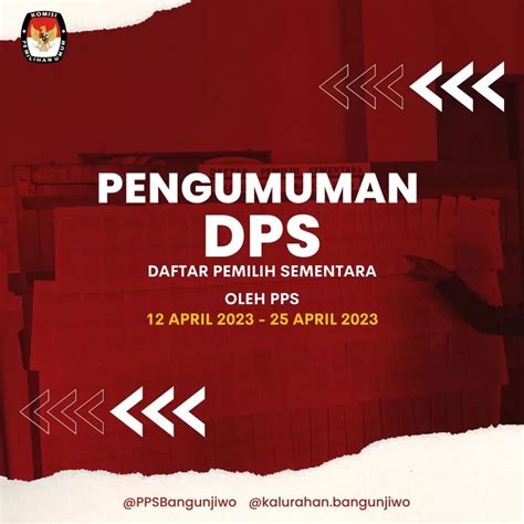 Pengumuman DPS Pemilu 2024 Website Kalurahan Bangunjiwo