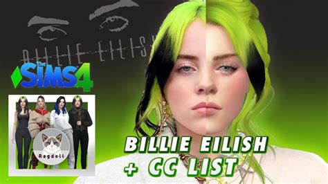 Sims 4 Cas Billie Eilish 😈💚 Satisfying Cc Build Cc Youtube