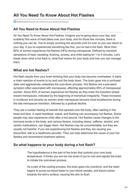 PPT Kulkuf All You Need To Know About Hot Flashes 3 PowerPoint