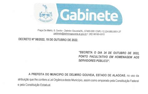 DECRETA O DIA 24 DE OUTUBRO DE 2022 PONTO FACULTATIVO EM HOMENAGEM