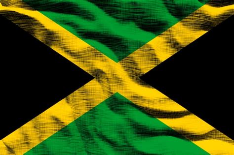 Fondo De La Bandera Nacional De Jamaica Con La Bandera De Jamaica