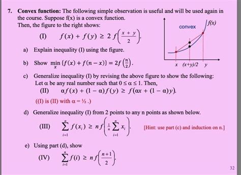 Solved 7. Convex function: The following simple observation | Chegg.com