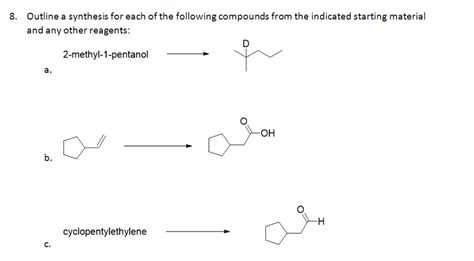 Solved Outline A Synthesis For Each Of The Following Chegg