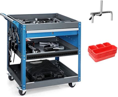 US PRO TOOLS Tool Cart Tool Trolley Workstation Tool Box Cabinet Gloss