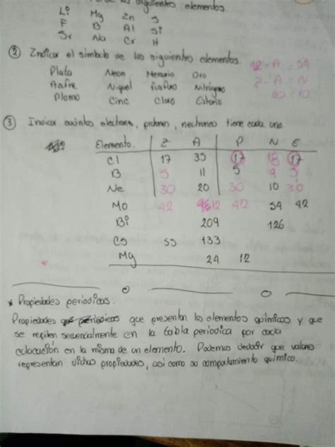 Química Tercero De Secundaria Tema Propiedades Periódicas