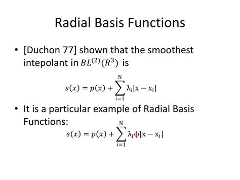 Ppt Reconstruction And Representation Of D Objects With Radial Basis