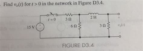 Solved Find Vo T For T In The Network In Figure D H Chegg