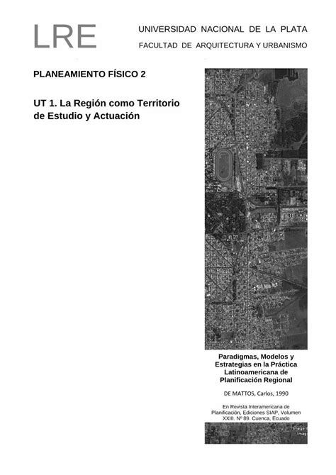 Pdf De Mattos Carlos Paradigmas Modelos Y Estrategias En La