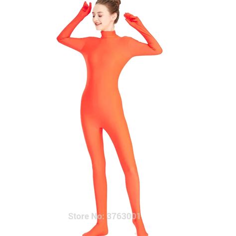 Women Full Body Leotard Footed Unitard Lycra Spandex Bodysuit Zentai