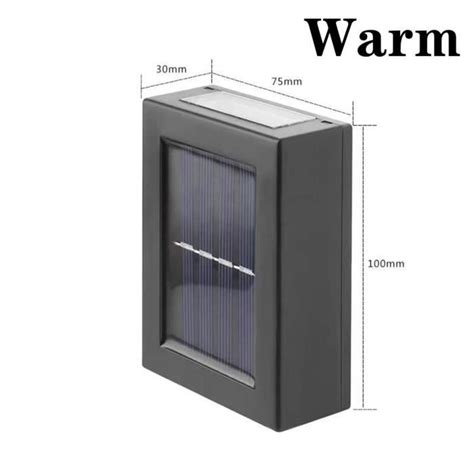 Borne Solaire Black Shell Warm Pcs Lampes Murales Led Nergie