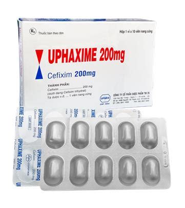 Uphaxim Cefixim 200mg H 2vỉ 10v Tw25