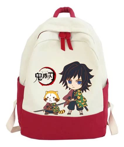 Mochila Escolar Demon Slayer Tanjirou Nezuko Zenitsu Giyuu