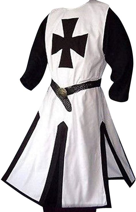 Mens Crusader Costume Medieval Templar Renaissance Knight Warrior Tunic