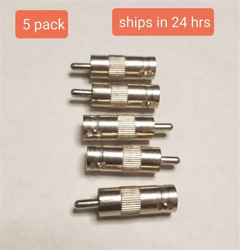 5 Pack BNC Female Jack To RCA Male Plug Adapter EBay