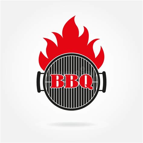 BBQ And Grill Icon Or Label Set Grill And Barbecue Design Template