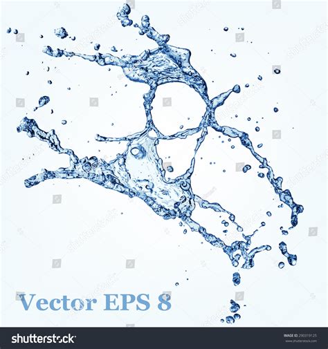 Blue Water Splash Vector Illustration Eps Stock Vector (Royalty Free ...