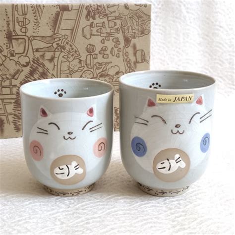 Japanese Yunomi Tea Cups Pair Bijinga J Okini Products From Japan