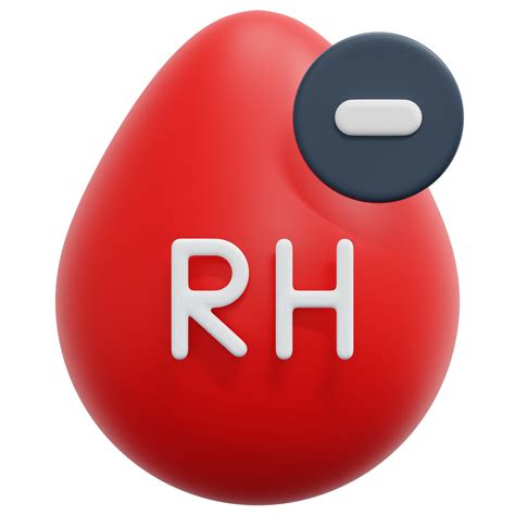 Blood Rh Negative D Render Icon Illustration Png