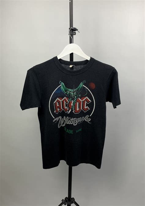 Vintage Rare Ac Dc Shirt T World Tour Monsters Of Rock Tee 1981 80s