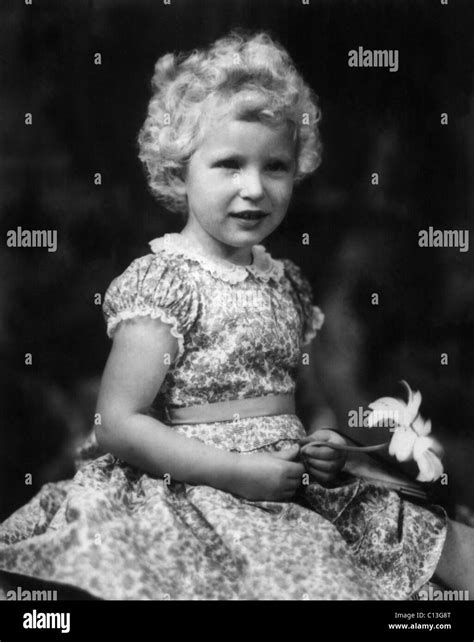 Princess Anne Daughter Of Queen Elizabeth Ii On Her Fourth Birthday August 15 1954 Stock