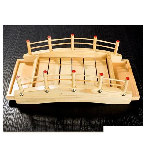 Wooden Japanese Sushi Boat Creative Pine Sushi Sashimi Plate For