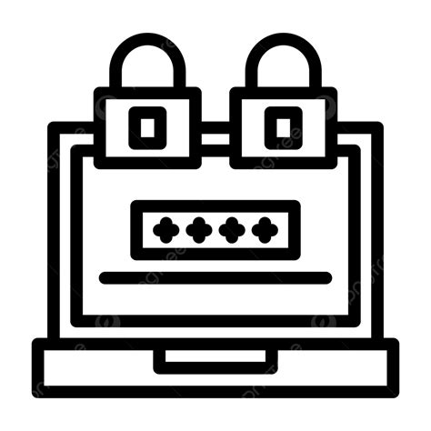 Authentication Line Icon Vector Authentication Icon Authentication