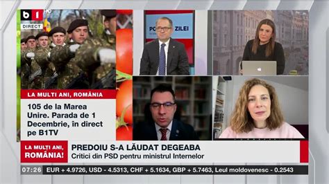 PREDOIU S A LĂUDAT DEGEABA Știri B1TV 1 dec 2023 YouTube