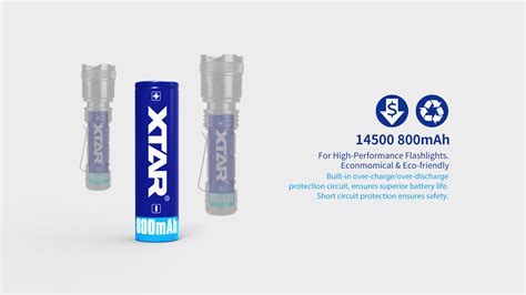 Akumulator Xtar 14500 AA R6 3 7V Li Ion 800mAh Z Zabezpieczeniem