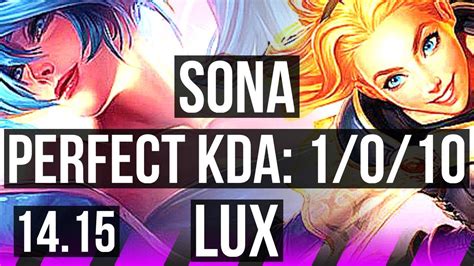 SONA Miss Fortune Vs LUX Caitlyn SUP 1 0 10 600 Games NA