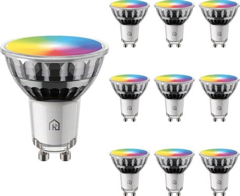 Hoftronic Voordeelverpakking 10x Gu10 Smart Spots 4 5 350lm Rgb