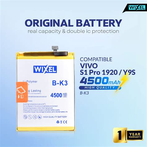 Jual Wixel Baterai Vivo S Pro Y S B K Bk Double Power Real