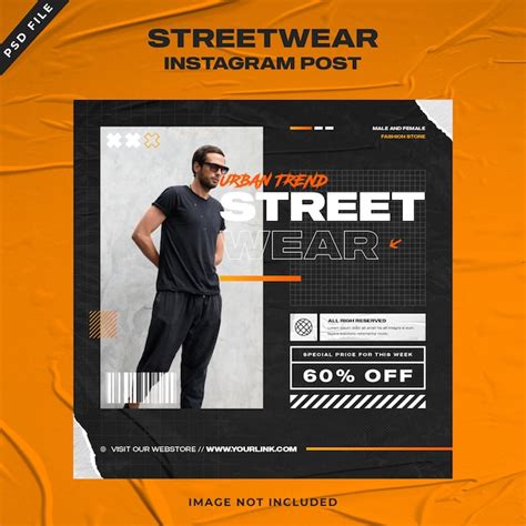 Premium Psd Urban Streetwear Fashion Instagram Post Template Banner