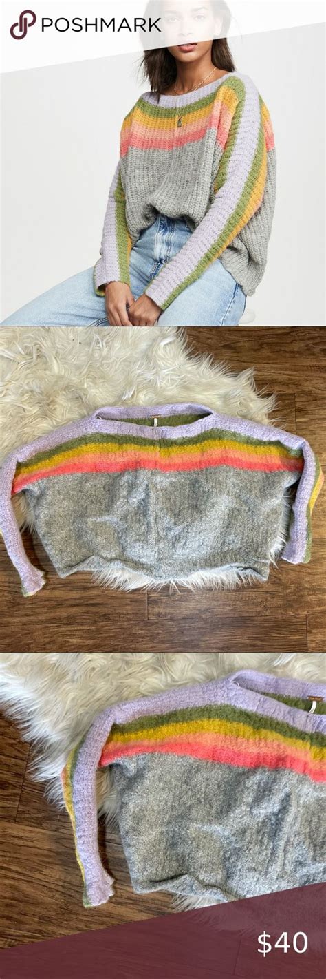 Free People See The Rainbow Alpaca Wool Sweater