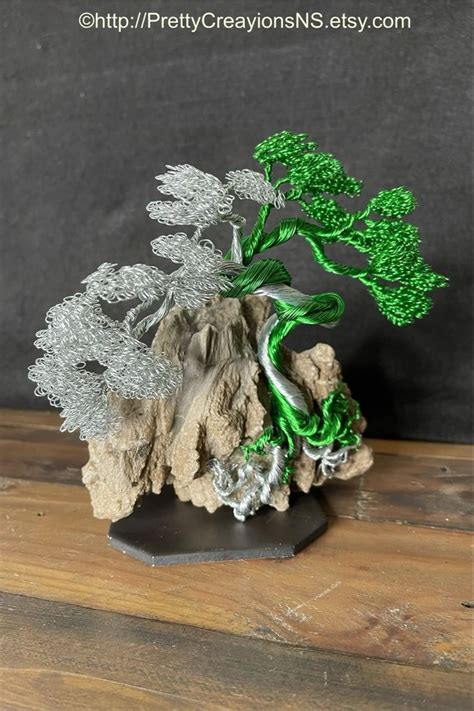 Wire Tree Sculpture Wire Bonsai Tree Handmade Wire Tree Metal