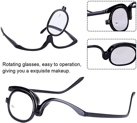 Ludlz Readers Magnifying Makeup Glasses Eye Make Up Spectacles Flip Down Lens Womens Reading