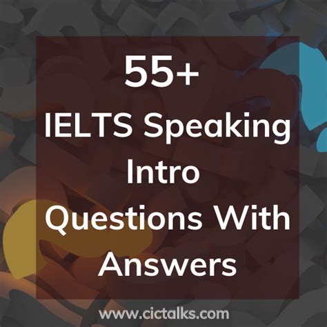 55 IELTS Speaking Intro Questions With Answers PDF